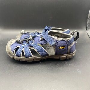 KEEN Sandals LITTLE KIDS Boys SZ 12 Waterproof Hiking Blue & Yellow Shoes